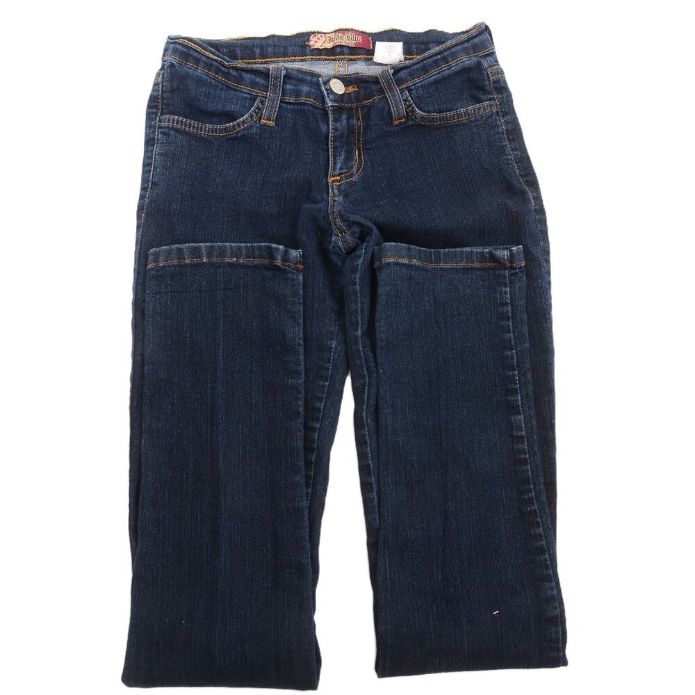 Judy Blue Jeans Womens 3 Blue Dark Wash Denim Slim Straight Stretch 80130